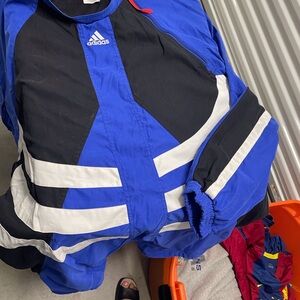 Adidas Blue Shorts with Red Trim